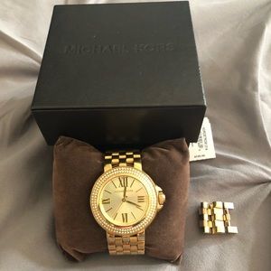 Michael Kors pavé gold-tone ladies watch